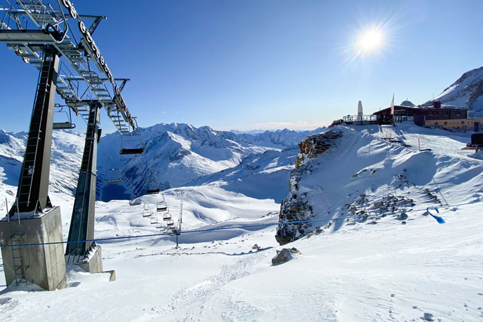 Europese skigebieden waar je alleen zomers kan skiën